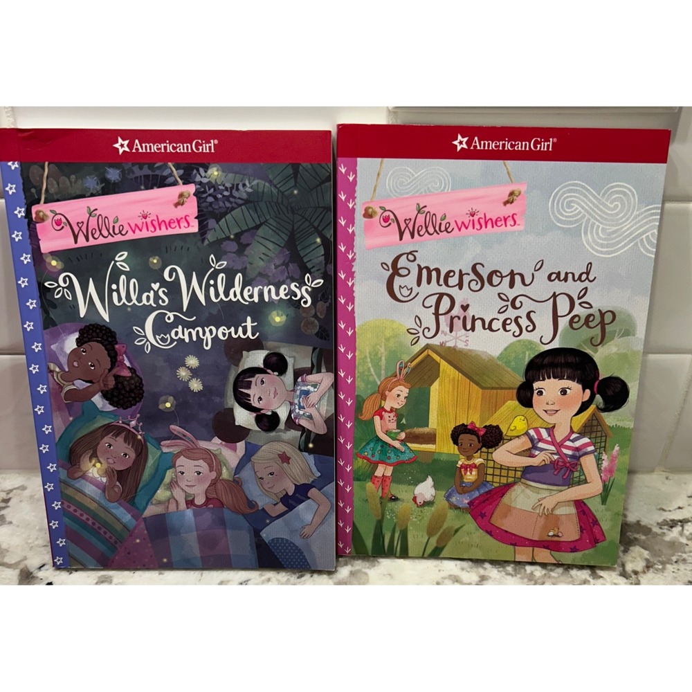 American Girl WellieWishers Willa's Wilderness Emerson Princess‎ Peep Books lot